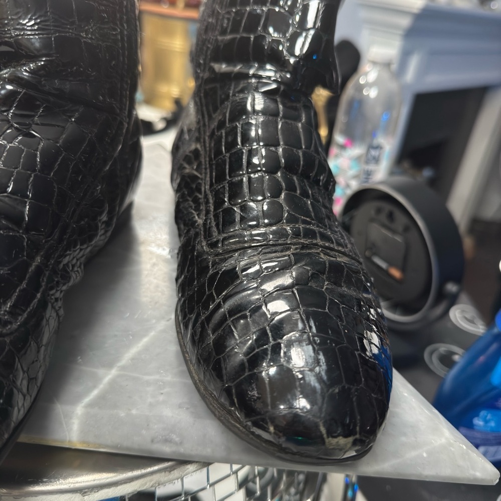 PRADA CROCODILE STRAP BOOTS